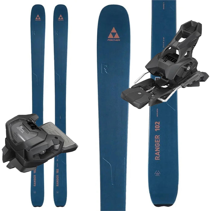 Fischer Ranger 102 FR Dark Blue/Orange Skis W/ Tyrolia Attack 14 MN  Bindings - 2023