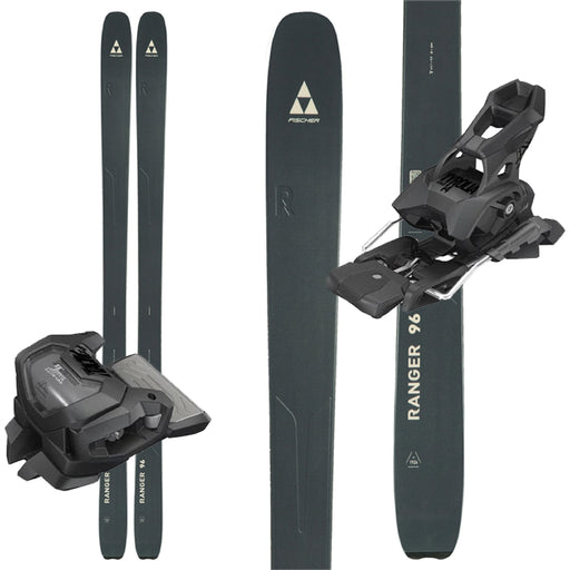 Fischer Ranger 96 FR Dark Grey/Sand Skis W/ Fische Attack 14 Bindings - 2023